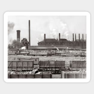 Ensley Iron Works, 1906. Vintage Photo Sticker